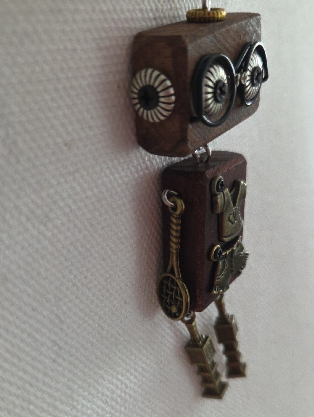 NWOT Steampunk Robot Necklace - Picture 3 of 7